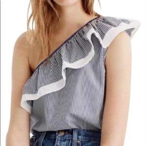 JCREW One-shoulder ruffle top
